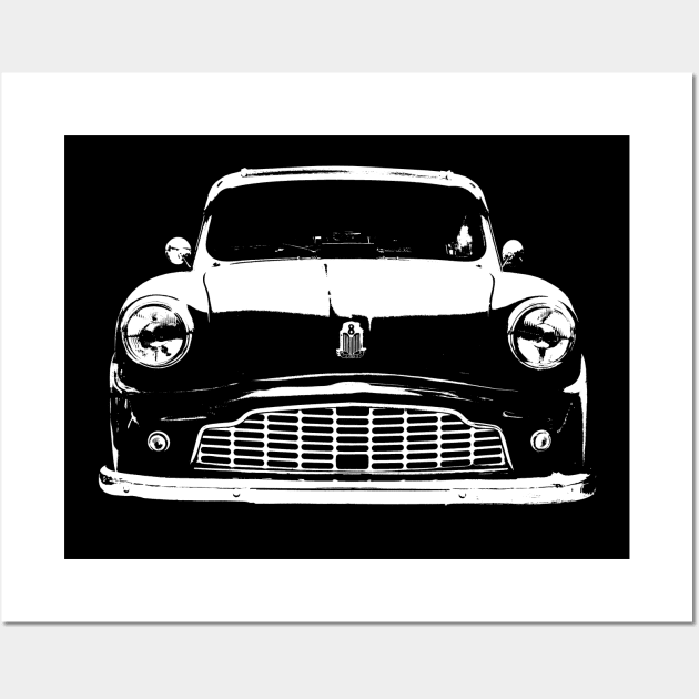 Standard Eight 1950s British classic car white monoblock Wall Art by soitwouldseem